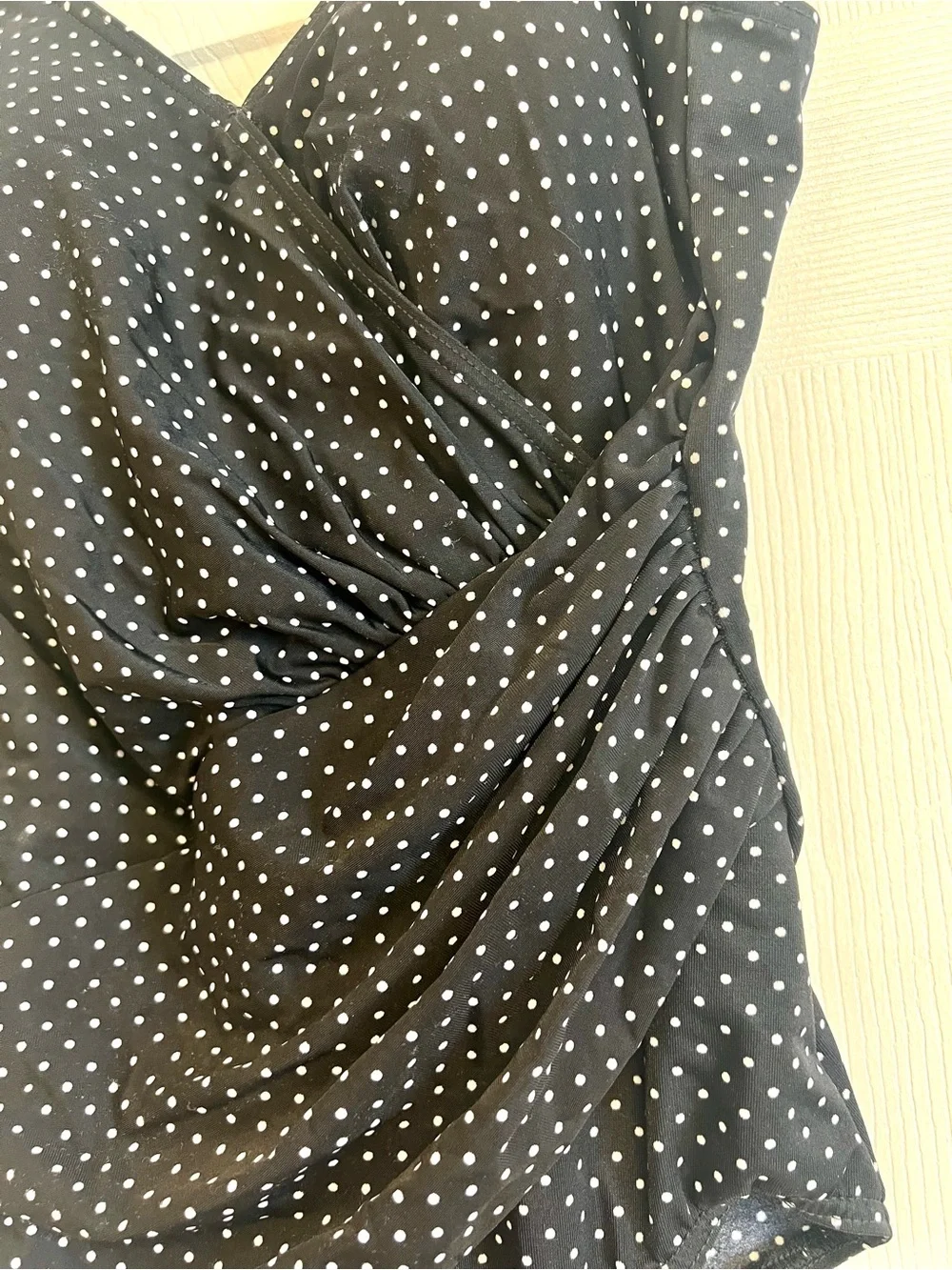 Miraclesuit Oceanus One Piece in Pin Point Polka Dots slimming swimsuit retro 10
